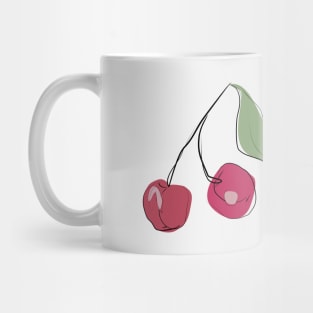 drawing ripe cherry Mug